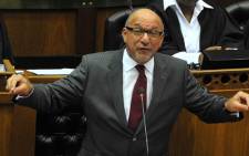National Planning Commission Minister Trevor Manuel addressing Parliament during the handing over of Revised National Development Plan to President Jacob Zuma. Picture: GCIS