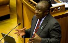 President Cyril Ramaphosa responds to oral questions from Members of Parliament in the National Assembly Chamber in Parliament in Cape Town on 25 November 2021. Picture: @ParliamentofRSA/Twitter
