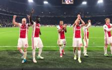 Ajax Amsterdam players celebrate their 2-0 win over Schalke 04. Picture: Twitter/ @AFCAjax.