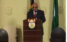 President addressing the nation after meeting with vice chancellors, chairs of councils and student representatives. Picture:EWN. 