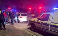 Police and paramedic services at the scene of a shooting in Montclair, Mitchells Plain on 16 October 2021. Picture: Supplied