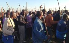 FILE: Striking Marikana miners on 14 May 2014. Picture: Vumani Mkhize/EWN.
