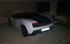The Lamborghini, pictured in viral social media posts about the arrests, was not bought with the proceeds of the OR Tambo International Airport robbery. Picture: Supplied.