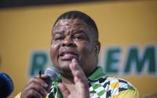 FILE: David Mahlobo briefing the media on the outcomes of the Peace and Stability commission at the ANC’s elective conference. Picture: Eyewitness News
