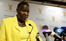 National Police Commissioner Riah Phiyega speaks at a news conference in Pretoria on Friday, 3 May 2013 on the Indian delegation that landed at the Waterkloof Air Force Base. Picture: Sapa.