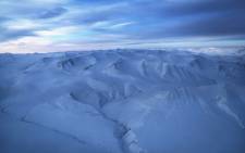 A section of an ice field is seen from Nasa's Operation IceBridge research aircraft on 30 March 2017 above Ellesmere Island, Canada. Picture: AFP 