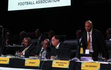Safa President Danny Jordaan during the association's election at the Sandton Convention Centre in Johannesburg. Picture: Safa.