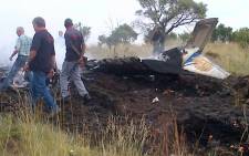 Two people have been killed in a plane crash on the R512 near Lanseria Airport. Picture: @_ArriveAlive.