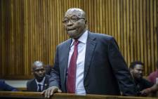 Former president Jacob Zuma in the Randburg Magistrates Court to support his son Duduzane on 26 October 2018. Picture: Thomas Holder/EWN