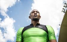 Olympic long jump medalist Khotso Mokoena prepares to take a jump during training at the University of the Johannesburg athletics field. Picture: Reinart Toerien/EWN.
