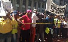 A group protests for sanitation and housing in Cape Town on 30 September 2013. Picture: Shamiela Fisher/EWN