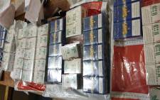 FILE: Police confiscate illicit cigarettes valued at R122,000 destined for the black market. Image: SAPS