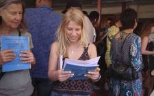 A Westerford learner reviews her 2016 matric results. Picture: Cindy Archillies/EWN