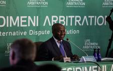 FILE: Retired Deputy Chief Justice Dikgang Moseneke delivers the Life Esidimeni report on 18 March 2018. Picture: Kayleen Morgan/EWN