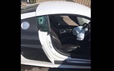 Ralph Stanfield and a friend were shot while travelling in a white Audi R8 near Melrose Arch in Johannesburg on 6 July 2017. Picture: Supplied.