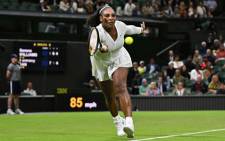 US player Serena Williams returns the ball to France's Harmony Tan during their women's singles tennis match on the second day of the 2022 Wimbledon Championships at The All England Tennis Club in Wimbledon, southwest London, on 28 June 2022. Picture: Glyn KIRK/AFP