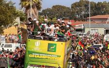 Thousands of Bonteheuwel residents came out to support the Springboks during their trophy parade in the Cape Town township on 3 November 2023. Picture: Eyewitness News