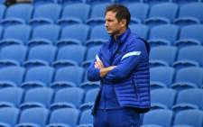 Chelsea head coach Frank Lampard looks on during the pre-season friendly football match between Brighton and Hove Albion and Chelsea at the American Express Community Stadium in Brighton, southern England on 29 August 2020. Picture: AFP