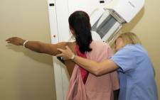 FILE: Helen Darling of the San Antonio Silver Stars receives a screening mammogram at Christus Santa Rosa Hospital-Westover Hills on 18 August 2009 at the AT&T Center in San Antonio, Texas. Picture: AFP
