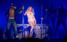 A screengrab of US singer Mariah Carey performing.