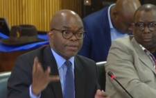 A video screengrab of Eskom CEO Phakamani Hadebe appearing before Parliament's Public Enterprises committee on 21 November 2018.