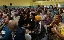 Springbok residents attend the first day of public hearings on whether or not land should be expropriated without compensation on 26 June 2018. Picture: @ParliamentofRSA/Twitter