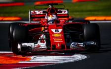 FILE: A Ferrari F1 machine in action during a race. Picture: @ScuderiaFerrari/Twitter