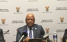 FILE: Energy minister Jeff Radebe briefs the media on the signing of 27 independent power producers on 8 March 2018. Picture: Lindsay Dentlinger/EWN