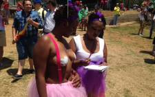 Hundreds of members from the gay, lesbian and transgender community gathered at Sandton's Mushroom Park to celebrate gay pride. Picture: Vumani Mkhize/EWN