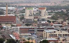 ANC branded cooling towers in Mangaung. Picture: Taurai Maduna/EWN