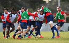 England players during a training session on 18 March 2021 ahead of their Six Nations match against Ireland. Picture: @EnglandRugby/Twitter