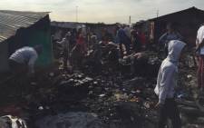A total of 45 people have lost their homes in a blaze that broke out in Langa late on 10 August 2015. Picture: Natalie Malgas/EWN. 