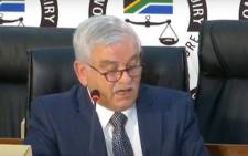 Kevin Wakeford testifying at the Zondo commission of inquiry into state capture on 6 May 2021. Picture: Supplied
