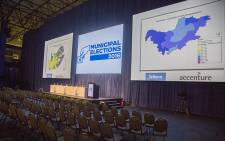 The boards where voting tallies will be displayed at the IEC National Results Centre in Pretoria on 3 August 2016. Picture: Reinart Toerien/EWN