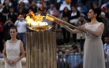 The 2012 London Olympic flame. Picture: AFP