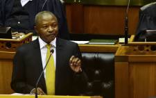 Deputy President David Mabuza answering questions at the National Assembly. Picture: @SAgovnews/Twitter.