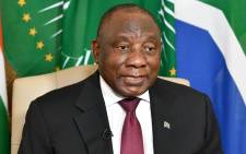 President Cyril Ramaphosa delivers a national message during the virtual commemoration of Human Rights Day. Picture: GCIS.