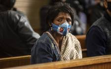 Bridget Harris, mother of murdered teen Nathaniel Julies, at the Proteas Magistrates court on 22 September 2020. Picture: Abigail Javier/EWN