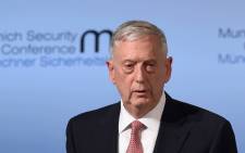 US Secretary of Defence James Mattis delivers an opening statement on the first day of the 53rd Munich Security Conference (MSC) at the Bayerischer Hof hotel in Munich, southern Germany, on 17 February 2017. Picture: AFP