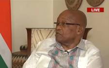 President Jacob Zuma briefs the nation on his decision after the ANC NEC decided to recall him. Picture: YouTube screengrab.