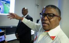 Transport Minister Fikile Mbalula at the Toll Collection Offices in Rooihuiskraal, Centurion during a festive season visit on 17 December 2019. Picture: Ahmed Kajee/EWN