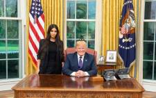 Kim Kardashian West met US President Donald Trump at the White House on 30 May 2018 to discuss prison reform. Picture: Twitter/@realDonaldTrump