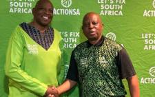 ActionSA president Herman Mashaba (right) on 21 November 2023 announced Kgoshi Letsiri Phaahla (left) as its premier candidate for Limpopo ahead of the 2024 general elections. Picture: @Action4SA/X.