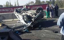 FILE: Several cars were involved in a massive accident after a truck lost control and crashed into about 50 other vehicles on the N12 East at Voortrekker in Alberton on 14 October 2014. Picture: EWN Traffic