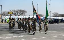 SANDF troops on parade during the arrival of Brazil President Luiz Inácio Lula da Silva at OR Tambo International Airport in South Africa on 21 August 2023 for the 15th BRICS Summit. Picture: @SANDF_ZA/X