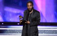 Recording artist Kendrick Lamar accepts Best Rap Album for 'DAMN.' onstage during the 60th Annual GRAMMY Awards at Madison Square Garden on 28 January, 2018 in New York City. Picture: AFP