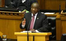 FILE: President Cyril Ramaphosa in Parliament. Picture: @PresidencyZA/Twitter