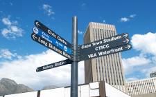 Cape Town direction signs. Picture: Calhoun Mathews/Primedia