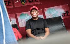 EFF party leader Julius Malema ahead of an address to supporters in the Madibeng Municipality in the North West on 8 October 2021. Picture: Abigail Javier/Eyewitness News 