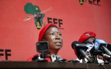 FILE: EFF leader Julius Malema addresses the media in Johannesburg on 10 April 2019. Picture: Kayleen Morgan/EWN.
